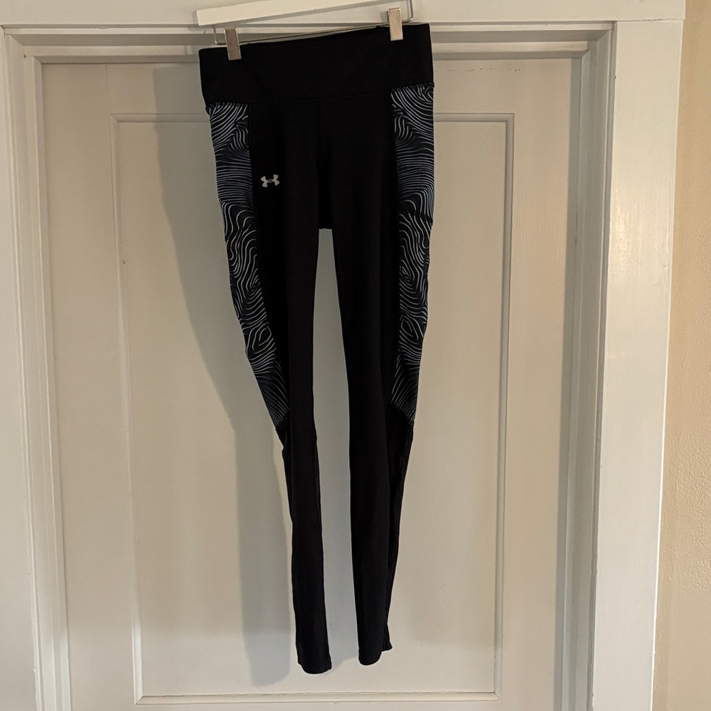 Under Armour Women's Black Jeggings with Patterned Gray Details